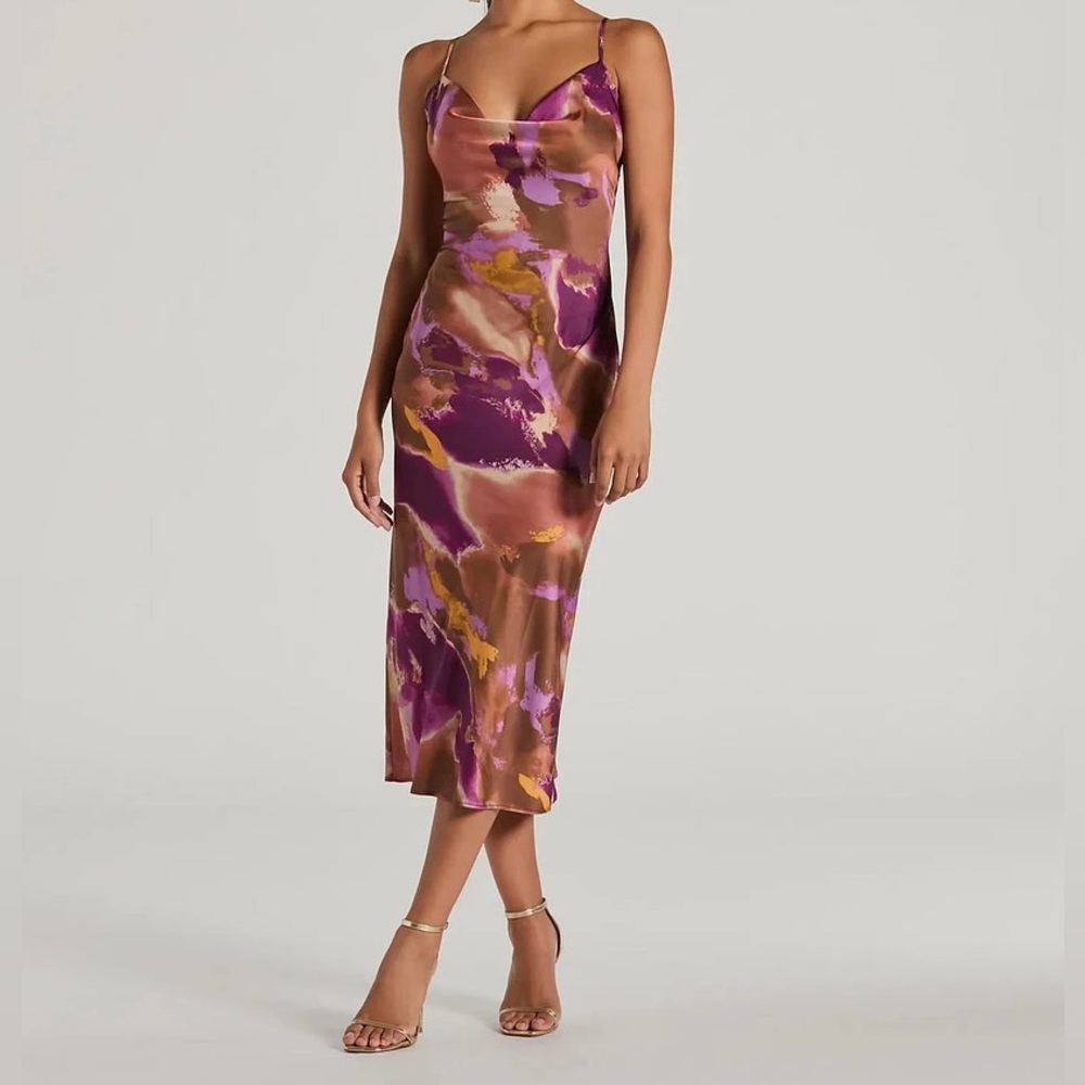 Elegant Multicolor Slip Dress